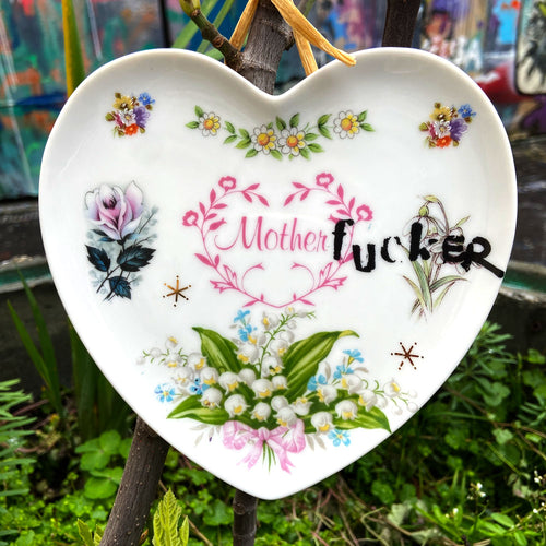 Floral Motherfucker Hanging Heart