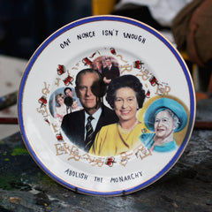 Abolish The Monarchy Vintage Plate