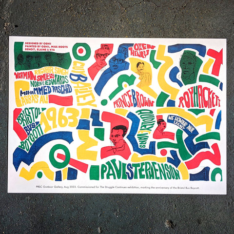 Don't Panic Multi Colour A2 Screen Print