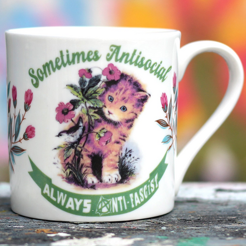 Sometimes Antisocial, Always Anti-fascist Mug