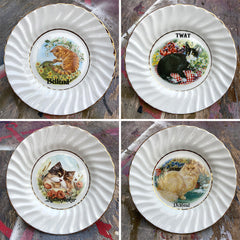 Cats are Arseholes Large Vintage Trinket Dishes