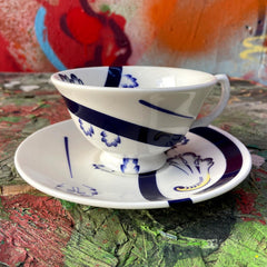 Blue Arch Teacup and Saucer
