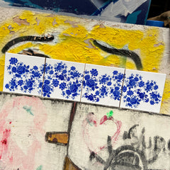 Blue Rose Tile Frieze