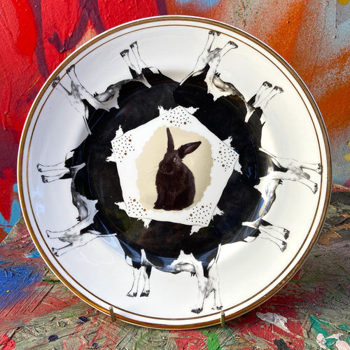 Bunny Cow Vintage Dinner Plate
