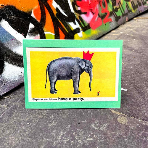 Elephant & Mouse Have a Party - PRSC Greeting Card