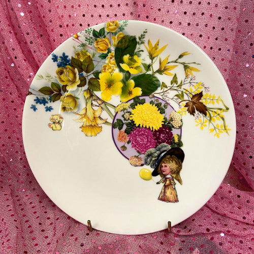 Femme Florale 'Yellow' Medium Plate