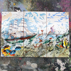 The Waves of Change - Six Tile Splashback/Frieze