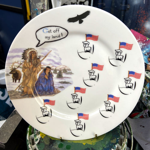 Get Off My Land Plate