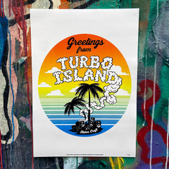 Greetings from Turbo Island A3 Print