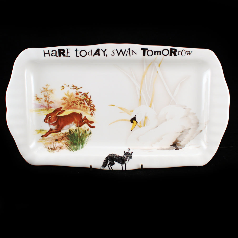 Hare Today, Swan Tomorrow Sandwich Plate
