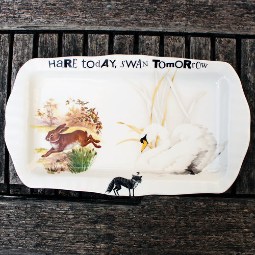 Hare Today, Swan Tomorrow Sandwich Plate