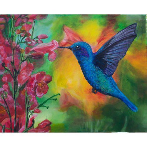 H V Povey - Humming bird with trumpet vines / PAF2584