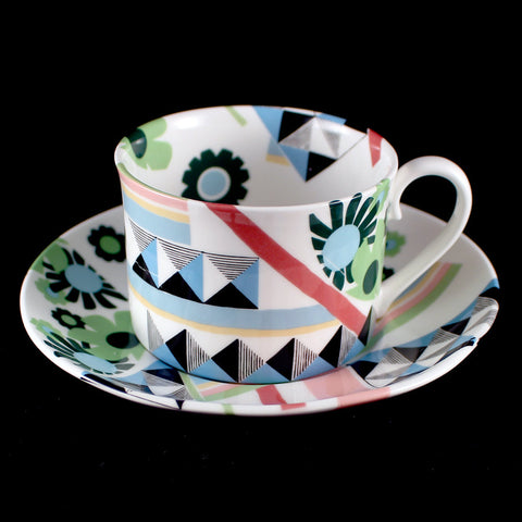 The Seaside Stripe Espresso Cup and Saucer