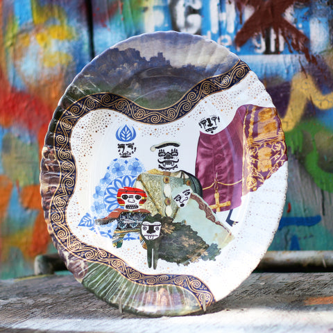 Black Wave Scallop-edged Platter