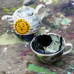 'Every Day the Night Must Fall' Teapot and Teacup for One