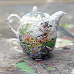 'Every Day the Night Must Fall' Teapot and Teacup for One