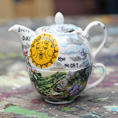 'Every Day the Night Must Fall' Teapot and Teacup for One