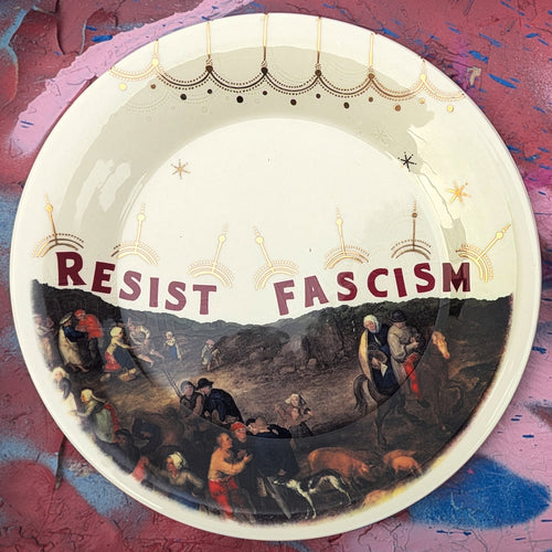 Resist Fascism Large Plate