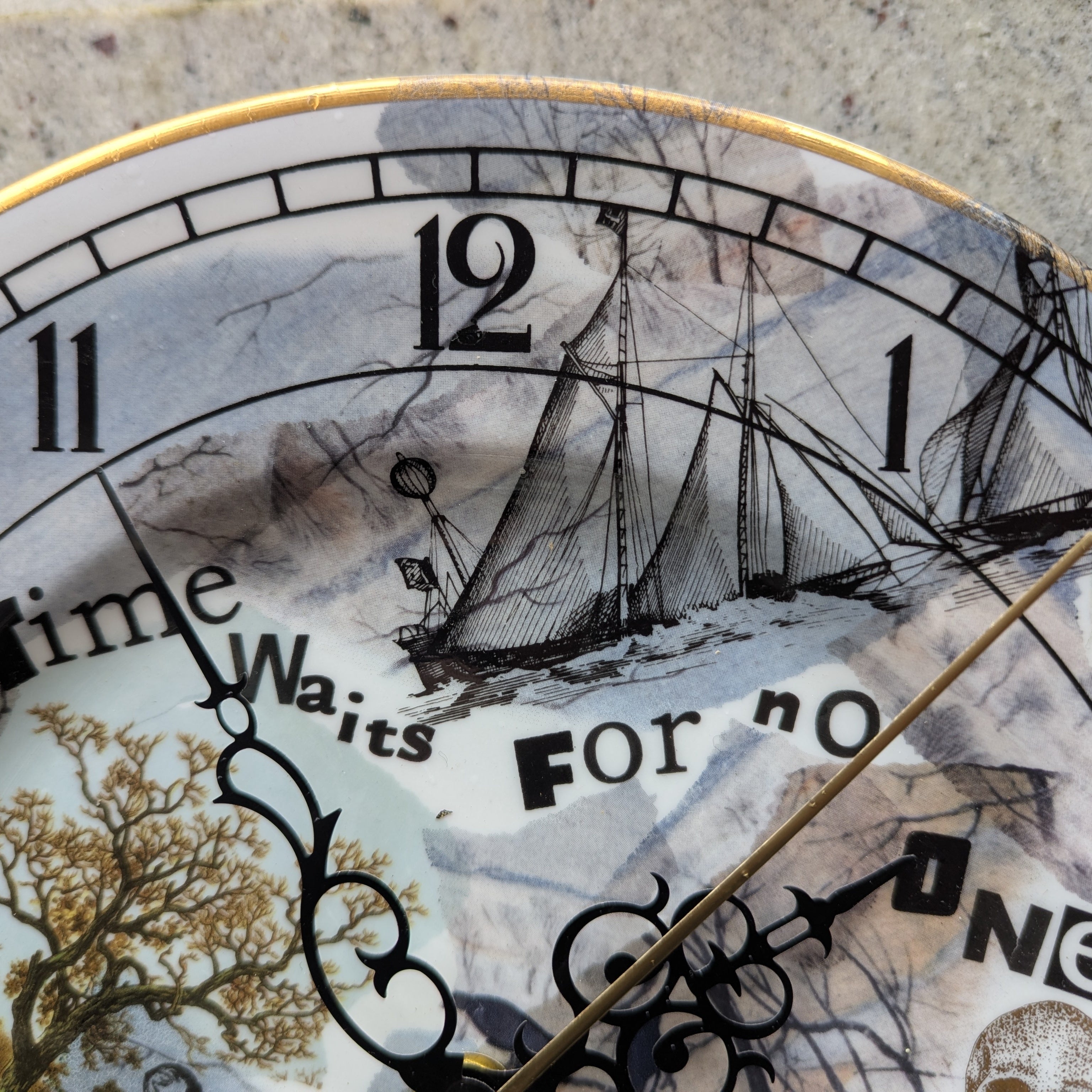 Lib Croft Time Waits For No One Clock – Stokes Croft China & PRSC Shop