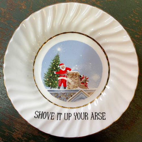 Shove It Up Your Arse Large Vintage Trinket Dish