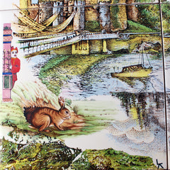 Swanning About in the Rural Idyll - Six Tile Frieze/Splashback