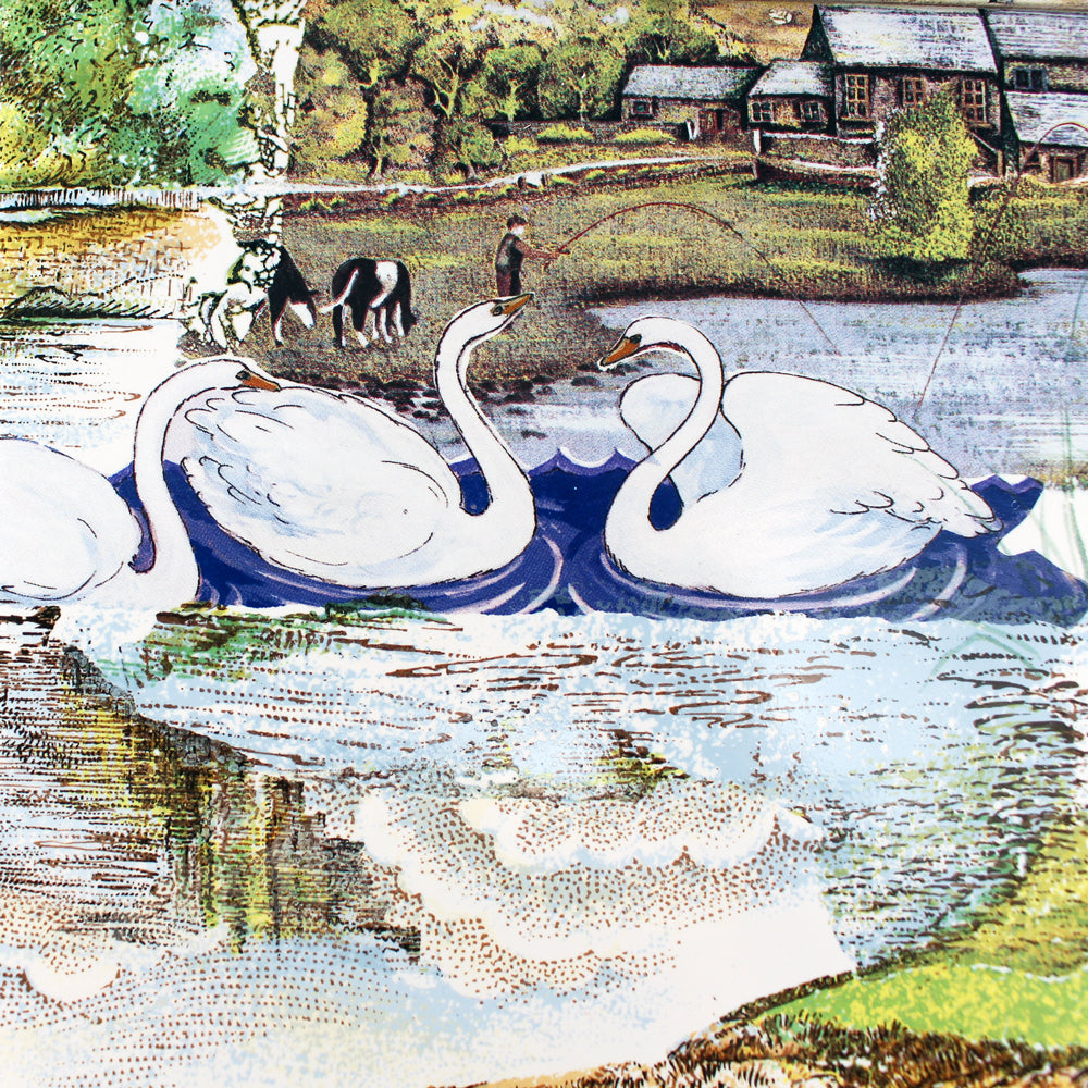 Swanning About in the Rural Idyll - Six Tile Frieze/Splashback