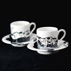 The Mountains and The Sea Espresso Cup and Saucers