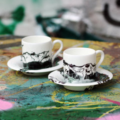 The Mountains and The Sea Espresso Cup and Saucers