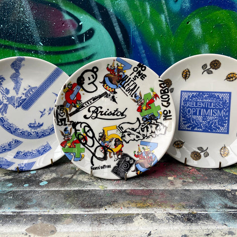 Deconstructed Willow Pattern Square Plate