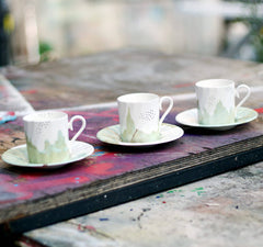 Wavy Espresso Cup & Saucer