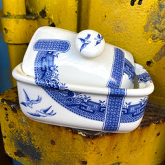 Deconstructed Willow Pattern Butter Dish