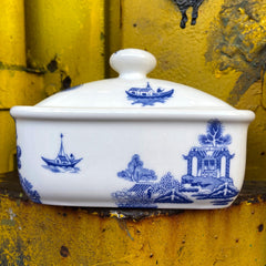 Deconstructed Willow Pattern Butter Dish