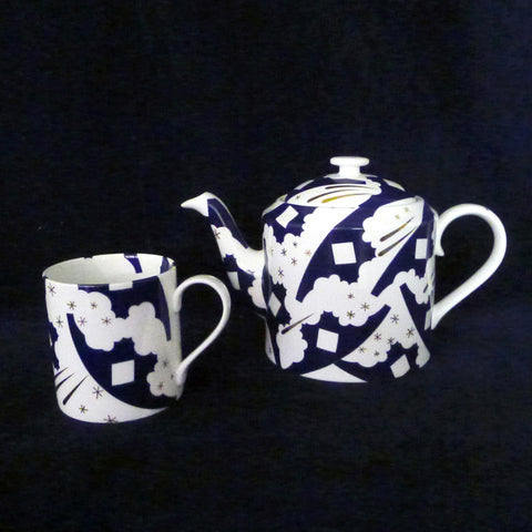 Blue Arch Small Round Teapot