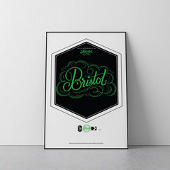 Ged Palmer Bristol Scroll A2 Screen Print