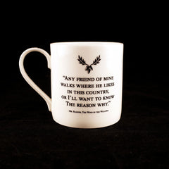 Nick Hayes 'Book of Trespass' Black and White Badger Mug