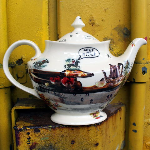 Deconstructed Willow Pattern Teapot