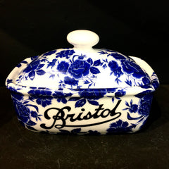 Blue Rose Butter Dish