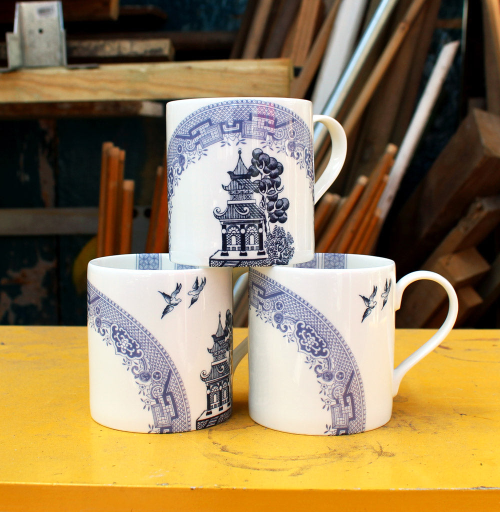 Deconstructed Willow Pattern Mug – Stokes Croft China PRSC Shop