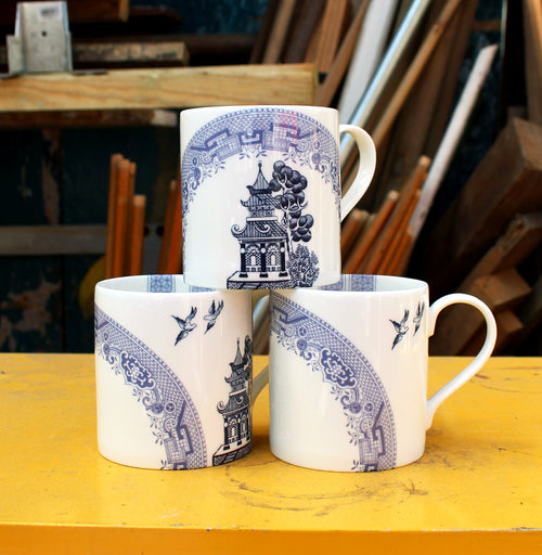 Deconstructed Willow Pattern Mug